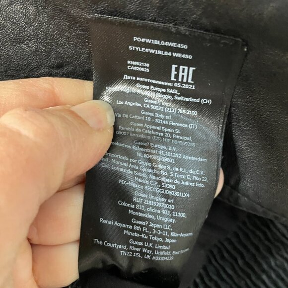 Guess Moto Jacket Faux Leather Cheetah Print Size Medium - Picture 10 of 11